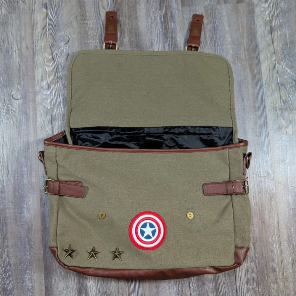 Vintage Inspired Marvel Captain America Civil War Superhero Messenger Laptop Bag